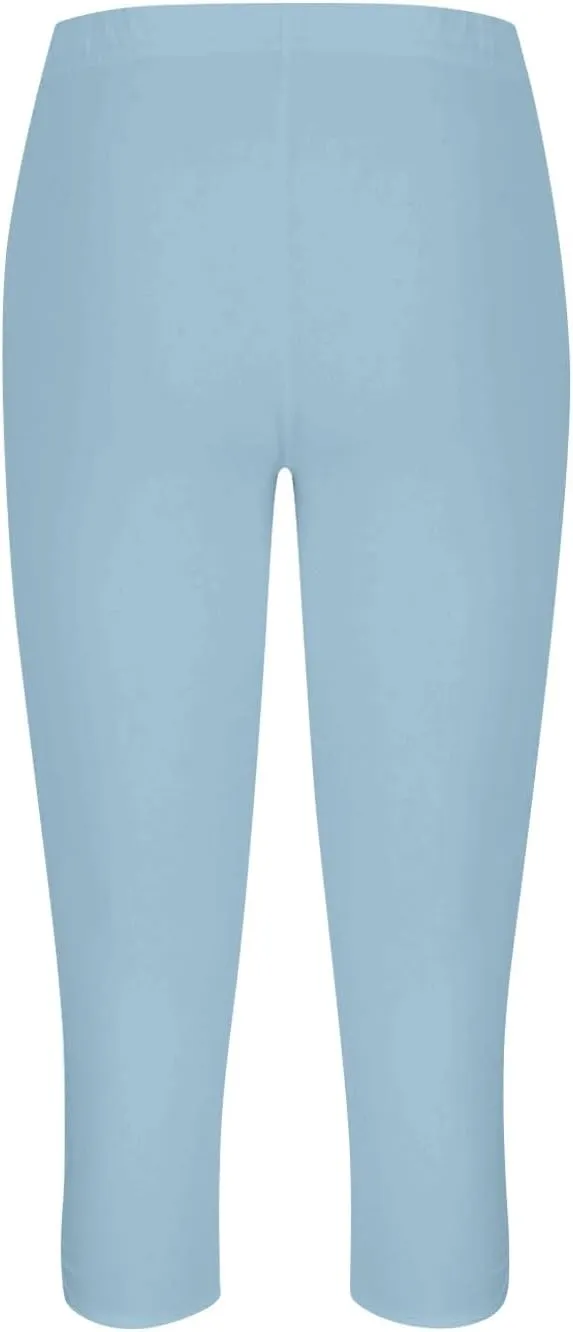 Womens Capris for Summer Dressy Cropped High Waist Yoga Pants Comfy Stretchy Leggings Workout Compression Trouser