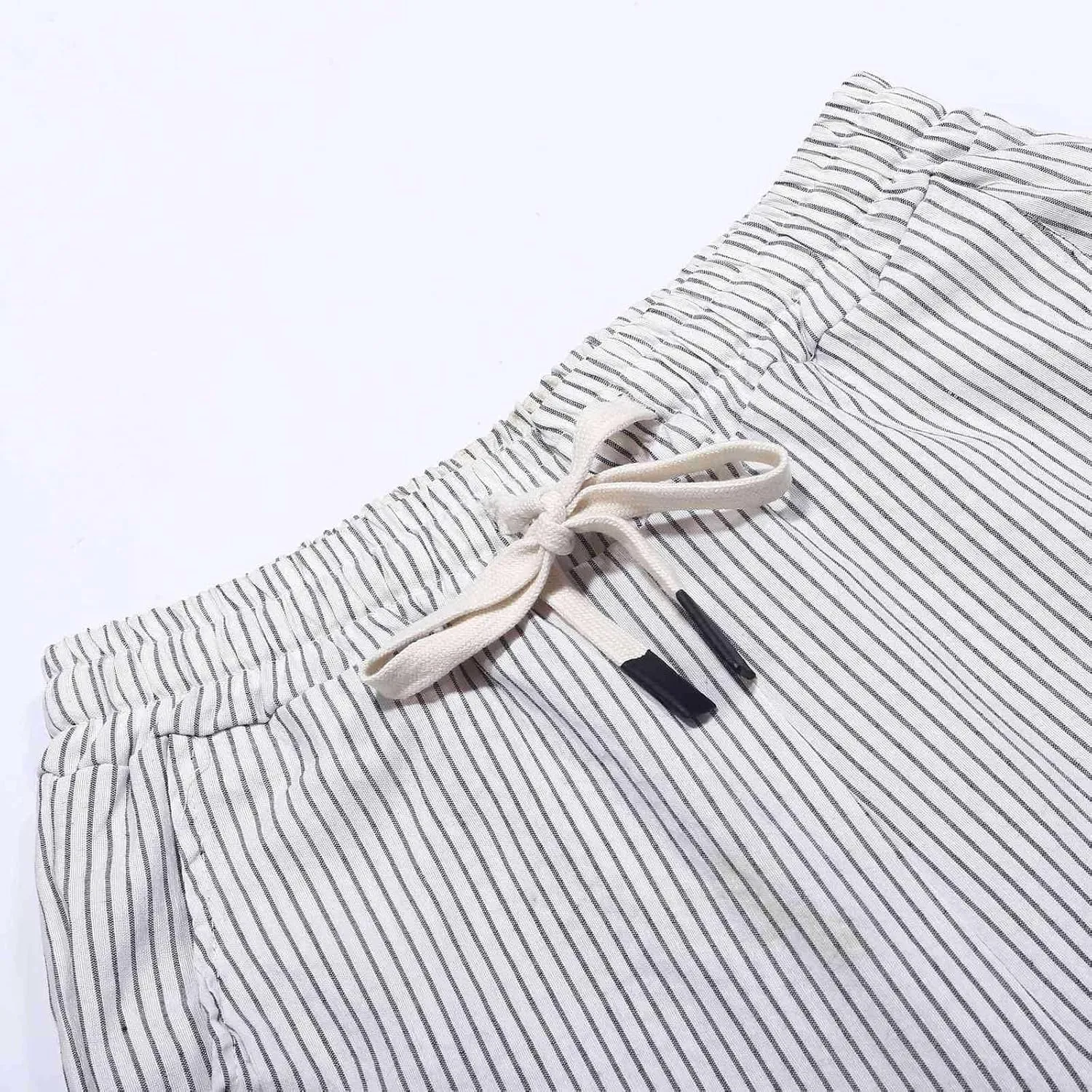 Womens Capris Pants High Waist Drawstring Comfy Casual Pants Casua Lightweight Loose Buttons Trousers with Pockets