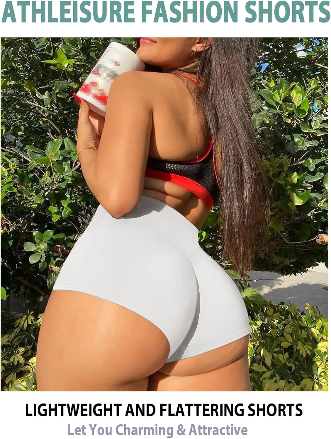 Women's High Waist Yoga Booty Shorts Workout Spandex Dance Hot Pants Butt Lifting Leggings Rave Outfits