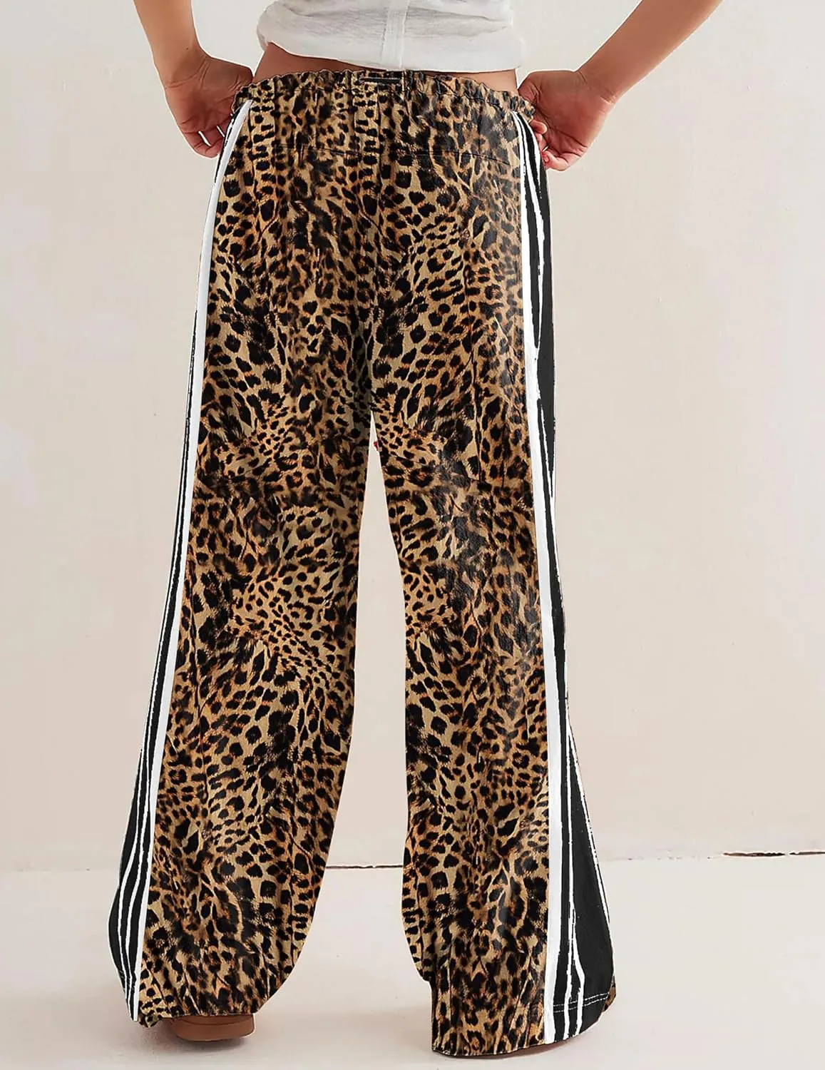 Womens Hudson Canyon Pants Side Striped Sweatpants Drawstring Waist High Rise Pant Trousers with Pockets
