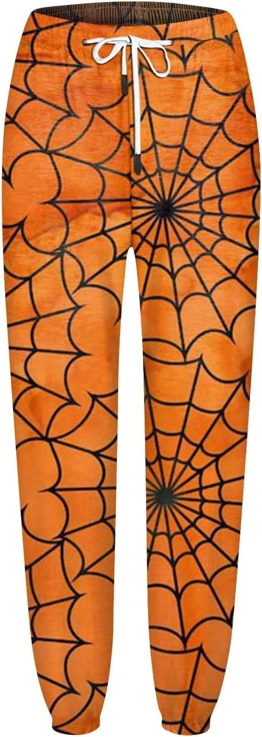 Womens Joggers with Pockets 2024 Trendy Baggy Sweatpants Plus Size Skeleton Print Hiking Pants Petite Lightweight