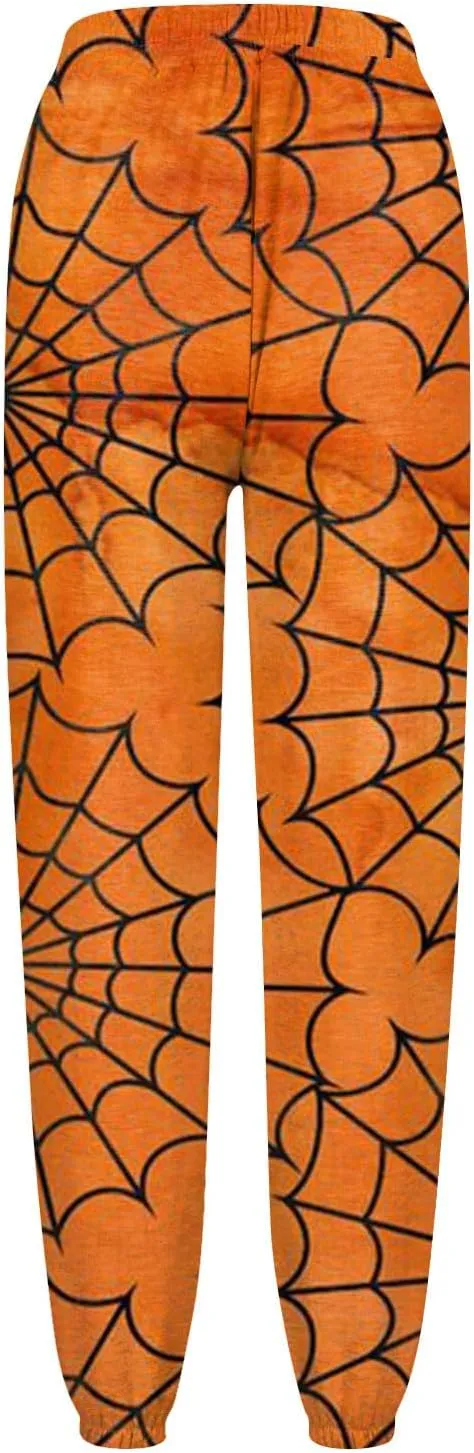 Womens Joggers with Pockets 2024 Trendy Baggy Sweatpants Plus Size Skeleton Print Hiking Pants Petite Lightweight
