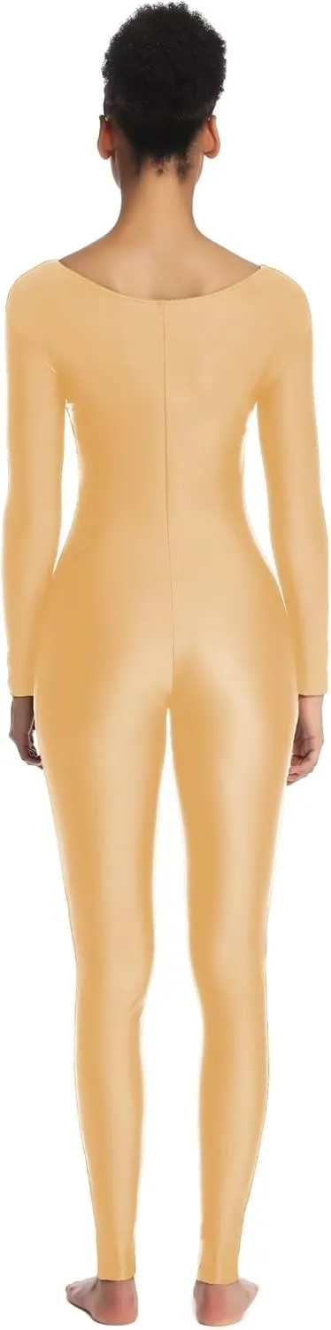 Women's Long Sleeve Unitard Dance Costume Spandex Full Body Suits One Piece Jumpsuits
