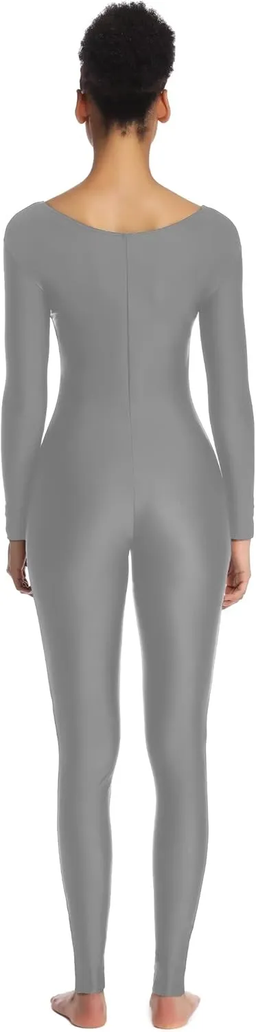 Women's Long Sleeve Unitard Dance Costume Spandex Full Body Suits One Piece Jumpsuits