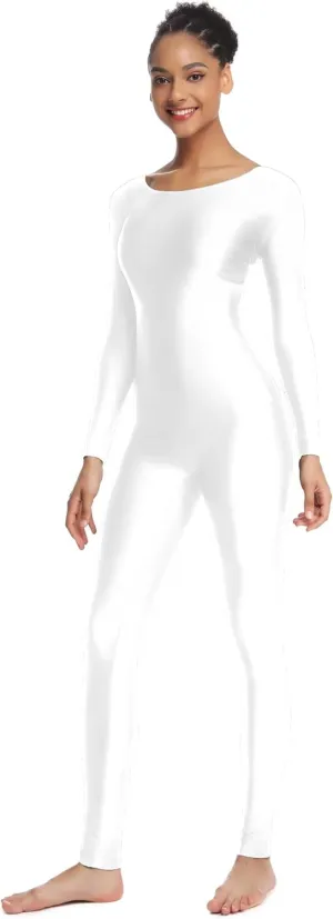 Women's Long Sleeve Unitard Dance Costume Spandex Full Body Suits One Piece Jumpsuits