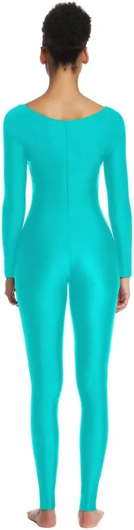 Women's Long Sleeve Unitard Dance Costume Spandex Full Body Suits One Piece Jumpsuits