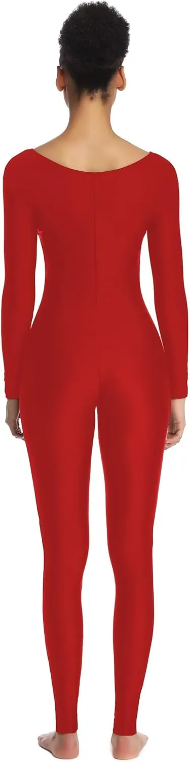 Women's Long Sleeve Unitard Dance Costume Spandex Full Body Suits One Piece Jumpsuits