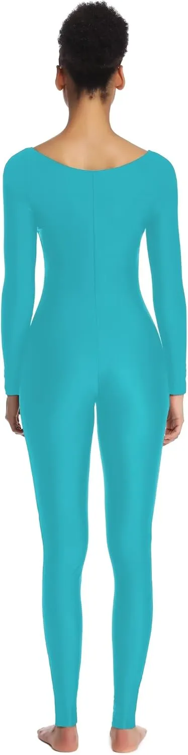 Women's Long Sleeve Unitard Dance Costume Spandex Full Body Suits One Piece Jumpsuits