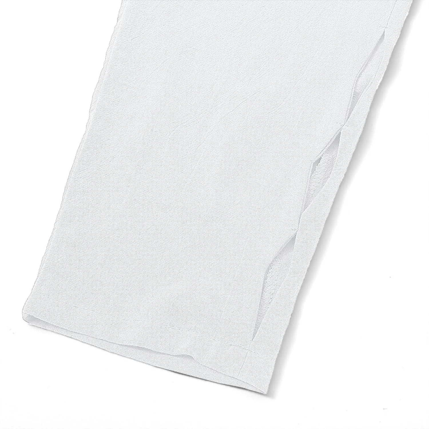Women's Trendy Linen Pants Summer Casual Loose Elastic Waist Lounge Pants Hollow Out Yoga Beach Trousers with Pockets