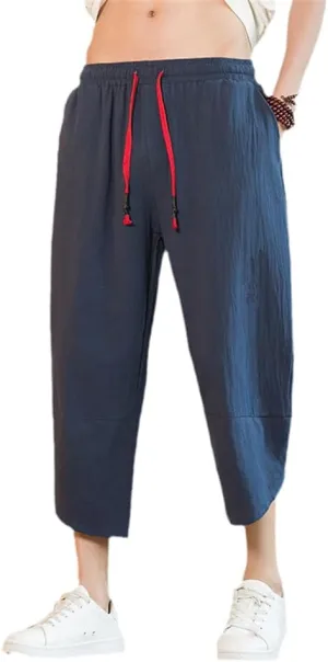 Xingfenly Pants Men' Elastic Waist Harem Men Loose Trousers Casual Oversized Sweatpants Male Streetwear