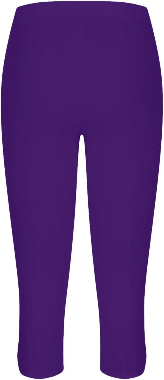 Yoga Capris for Women High Waist Leggings Casual Summer Cropped Pants Comfy Workout Pant Slim Trousers